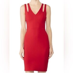 Rolla Coster Red Form Fitting Bodycon Sleeveless Small Dress.            3045